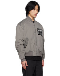 graue Nylon Bomberjacke von Kenzo