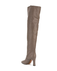 graue Overknee Stiefel aus Leder von Chloé