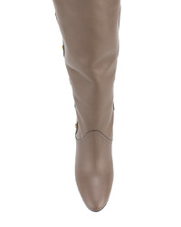 graue Overknee Stiefel aus Leder von Chloé