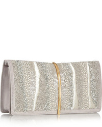 graue Pailletten Clutch von Nina Ricci