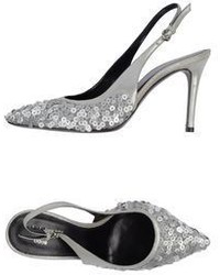 graue Pailletten Pumps