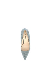 graue Pailletten Pumps von Evita