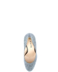 graue Pailletten Pumps von Evita