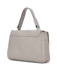 graue Satchel-Tasche aus Leder von Furla