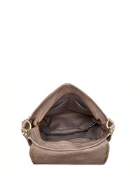 graue Satchel-Tasche aus Leder von COLLEZIONE ALESSANDRO
