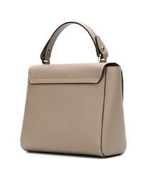 graue Satchel-Tasche aus Leder von Philippe Model