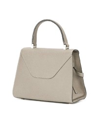 graue Satchel-Tasche aus Leder von Valextra