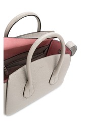 graue Satchel-Tasche aus Leder von Bally