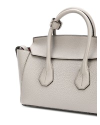 graue Satchel-Tasche aus Leder von Bally