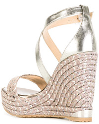 graue Schuhe aus Leder von Jimmy Choo