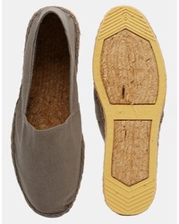 graue Segeltuch Espadrilles von Asos