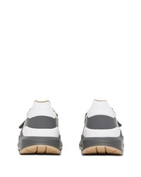 graue Segeltuch niedrige Sneakers mit Karomuster von Burberry