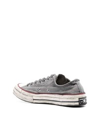 graue Segeltuch niedrige Sneakers von Converse