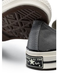 graue Segeltuch niedrige Sneakers von Converse