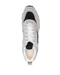 graue Segeltuch niedrige Sneakers von Balmain