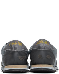 graue Segeltuch niedrige Sneakers von Magliano