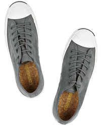 graue Segeltuch niedrige Sneakers von Converse