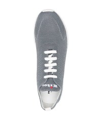 graue Segeltuch niedrige Sneakers von Kiton
