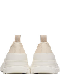 graue Segeltuch niedrige Sneakers von Alexander McQueen