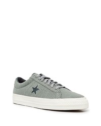 graue Segeltuch niedrige Sneakers von Converse