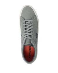 graue Segeltuch niedrige Sneakers von Converse