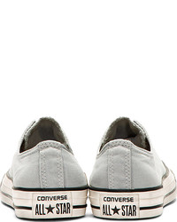 graue Segeltuch niedrige Sneakers von Converse