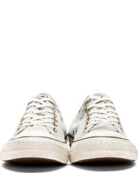 graue Segeltuch niedrige Sneakers von Converse