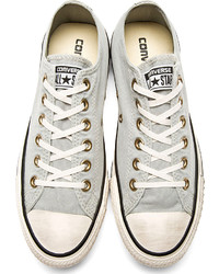 graue Segeltuch niedrige Sneakers von Converse