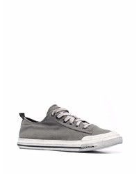 graue Segeltuch niedrige Sneakers von Diesel