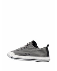 graue Segeltuch niedrige Sneakers von Diesel