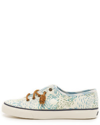 graue Segeltuch niedrige Sneakers von Sperry