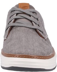 graue Segeltuch niedrige Sneakers von Skechers