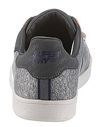 graue Segeltuch niedrige Sneakers von Superdry