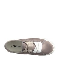 graue Segeltuch niedrige Sneakers von Tamaris