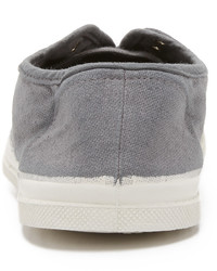 graue Segeltuch niedrige Sneakers von Bensimon