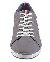 graue Segeltuch niedrige Sneakers von Tommy Hilfiger
