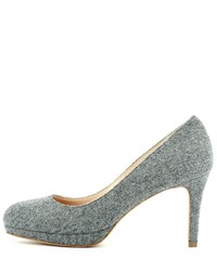 graue Segeltuch Pumps von Evita