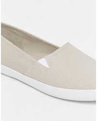 graue Segeltuch Turnschuhe von Asos