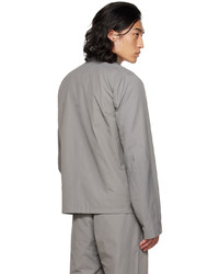 graue Shirtjacke aus Nylon von Post Archive Faction PAF