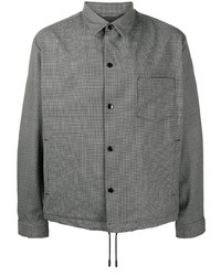graue Shirtjacke mit Hahnentritt-Muster