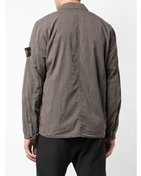 graue Shirtjacke von Stone Island