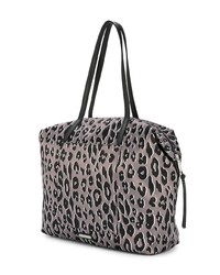 graue Shopper Tasche aus Leder mit Leopardenmuster von Rebecca Minkoff
