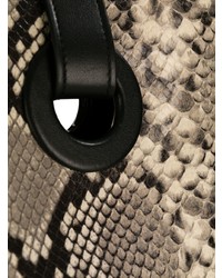graue Shopper Tasche aus Leder mit Schlangenmuster von Htc Los Angeles