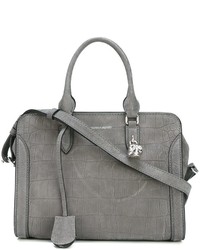 graue Shopper Tasche aus Leder von Alexander McQueen
