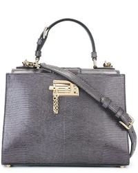 graue Shopper Tasche aus Leder von Dolce & Gabbana