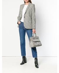 graue Shopper Tasche aus Leder von Fontana