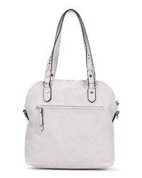 graue Shopper Tasche aus Leder von EMILY & NOAH