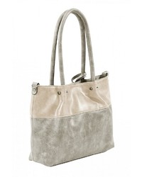 graue Shopper Tasche aus Leder von EMILY & NOAH