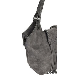 graue Shopper Tasche aus Leder von EMILY & NOAH