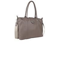 graue Shopper Tasche aus Leder von Harbour 2nd